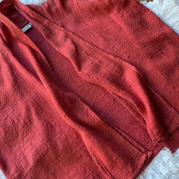 Kioti Vintage Handmade Textured Kimono Styled Boho Minimalist Open Front Top - Picture 8 of 16